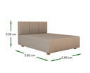 Ver imagem 3 de Cama Box Pet Para Cachorro E Gato 82X60X39:Bege