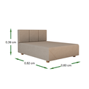 Ver imagem 3 de Cama Box Pet Para Cachorro E Gato 82X60X39:Bege