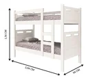 Ver imagem 3 de Beliche com Colchão D33 88x188cm para Quarto Solteiro Mdf C/ Estrado em Madeira Design Robusto Natur