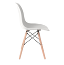 Ver imagem 3 de Kit 2 Cadeiras Eames Kit Branca Polipropileno Pés de Madeira Design Contemporâneo e Durável