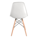 Ver imagem 4 de Kit 2 Cadeiras Eames Kit Branca Polipropileno Pés de Madeira Design Contemporâneo e Durável