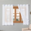 Ver imagem 2 de Cortina Voil 2,80m X 1,60m Voal para Sala Quarto Cozinha Decorativa Moderna Janela Branco