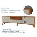 Ver mais imagens de Rack com Painel para TV até 65 Polegadas 237cm x 201cm Ripado 100% MDF Piazza