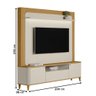Estante para Tv até 70 Polegadas Munique 2 Portas com Led Tauari/off White Fosco - Linea Brasil - 4