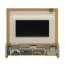 Estante para Tv até 70 Polegadas Munique 2 Portas com Led Tauari/off White Fosco - Linea Brasil - 3