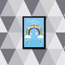 Ver imagem 1 de Quadro Tenha Um Dia Mágico 45x34cm - com vidro:Madeira preta