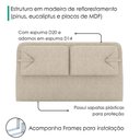 Ver imagem 5 de Cabeceira Casal 140 cm Malu com Frame Linho Sl 71 Peer