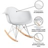 Cadeira de Balanço Eames com Braço Preta - 3