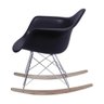 Cadeira de Balanço Eames com Braço Preta - 2