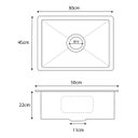 Ver imagem 7 de Cuba Quadrada Gourmet Revomax - Aço Inox 304 - 50cm X 45cm