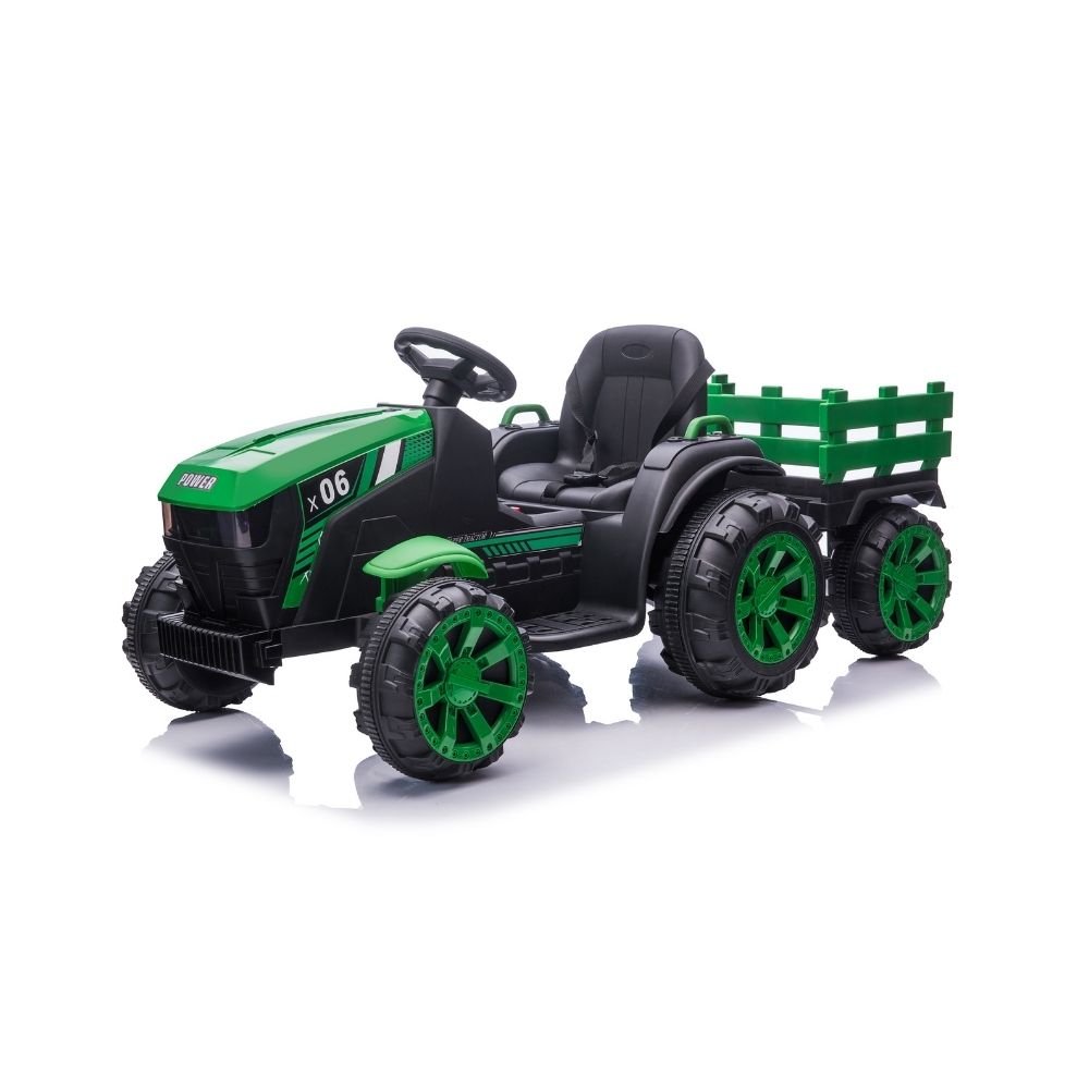 Mini Trator Elétrico Carro Infantil com Caçamba Verde Baby Style