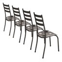 Ver imagem 4 de Conjunto Kit 4 Cadeiras Metal Aço Cozinha Jantar Almofadada