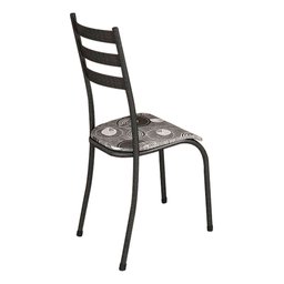 Conjunto Kit 4 Cadeiras Metal Aço Cozinha Jantar Almofadada - 3