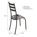 Ver imagem 5 de Conjunto Kit 4 Cadeiras Metal Aço Cozinha Jantar Almofadada