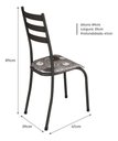 Ver imagem 5 de Conjunto Kit 4 Cadeiras Metal Aço Cozinha Jantar Almofadada