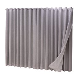 Cortina Blackout com linho 3,00x2,00 Para TRILHO SUÍÇO:Cinza - 3