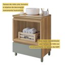 Ver imagem 6 de Gabinete para Banheiro 70cm 1 Gaveta com Caixa Organizadora Rainha