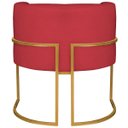 Ver imagem 7 de Poltrona Dália Luxo Moderna Estofada Design Sofisticado com Base de Ferro Dourado Suede
