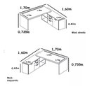 Ver imagem 2 de Mesa Escritório Diretor Web40 1,70x1,60 C/ Armário 3gv 1pt Ameixa/preto