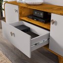 Ver mais imagens de Rack para Sala de Estar Tv 55 Pol Orgânico Picasso B02 Naturalle Off White - Lyam Decor