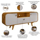 Ver imagem 4 de Rack para Sala de Estar Tv 55 Pol Orgânico Picasso B02 Naturalle Off White - Lyam Decor