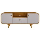 Ver imagem 3 de Rack para Sala de Estar Tv 55 Pol Orgânico Picasso B02 Naturalle Off White - Lyam Decor