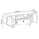 Ver imagem 5 de Rack para Sala de Estar Tv 55 Pol Orgânico Picasso B02 Naturalle Off White - Lyam Decor