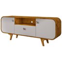 Ver imagem 7 de Rack para Sala de Estar Tv 55 Pol Orgânico Picasso B02 Naturalle Off White - Lyam Decor