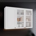 Ver imagem 1 de Armário Aéreo De Cozinha 120 Cm Com Vidro Amy Casa 812
