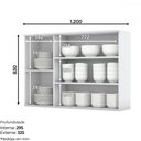 Ver imagem 2 de Armário Aéreo De Cozinha 120 Cm Com Vidro Amy Casa 812