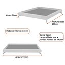 Ver imagem 4 de Cama Japonesa com Cabeceira Almeriaharu Casal Bouclé Suave Off White - Sallar Home