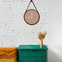 Ver imagem 2 de Relógio Adnet Preto Alça Preta Mostrador Camurça Ponteiro Branco 40 cm