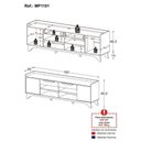 Ver imagem 4 de Rack para Tv até 65 Polegadas com 2 Portas e 2 Gavetas Multimóveis Mp1101 Off White/madeirado