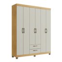 Ver imagem 3 de Guarda-Roupa Casal 6 Portas 2 Gavetas Basic Bege