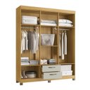 Ver imagem 2 de Guarda-Roupa Casal 6 Portas 2 Gavetas Basic Bege