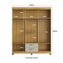 Ver imagem 4 de Guarda-Roupa Casal 6 Portas 2 Gavetas Basic Bege