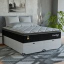 Ver imagem 7 de Cama Box Baú Queen + Colchão Comfort Class Pillow Top Preto/suede Branco