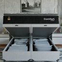 Ver imagem 6 de Cama Box Baú Queen + Colchão Comfort Class Pillow Top Preto/suede Branco