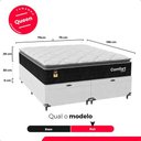 Ver imagem 4 de Cama Box Baú Queen + Colchão Comfort Class Pillow Top Preto/suede Branco