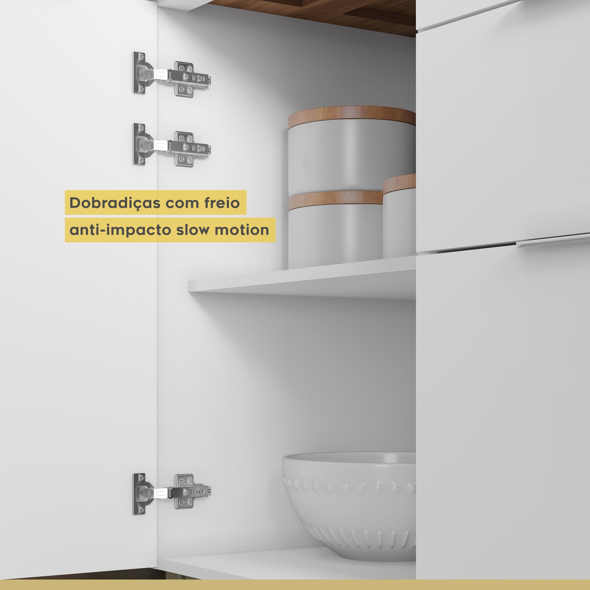 Cozinha 6 Peças 5 Portas 5 Gavetas Marquesa  100% Mdf - 12