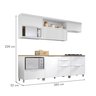 Cozinha 6 Peças 5 Portas 5 Gavetas Marquesa  100% Mdf - 18