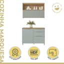 Ver imagem 2 de Cozinha 2 Peças Com Balcão 1 Porta 3 Gavetas E Armário Aéreo Marquesa 120 Cm  100% Mdf