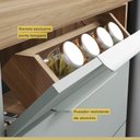 Ver mais imagens de Cozinha 2 Peças com Balcão 1 Porta 3 Gavetas e Armário Aéreo Marquesa 120 cm 100% MDF Marrom/Nature/Verde
