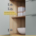 Ver imagem 6 de Cozinha 2 Peças com Balcão 1 Porta 3 Gavetas e Armário Aéreo Marquesa 120 cm 100% MDF Marrom/Nature/Verde