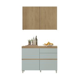 Cozinha 2 Peças 3 Portas 4 Gavetas Armário Aéreo  100% Mdf 120 Cm Rainha - 2
