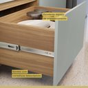 Ver imagem 7 de Cozinha 2 Peças 3 Portas 4 Gavetas Armário Aéreo 100% MDF 120 cm Rainha Marrom/Nature/Verde