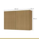 Ver imagem 6 de Cozinha 2 Peças 3 Portas 4 Gavetas Armário Aéreo 100% MDF 120 cm Rainha Marrom/Nature/Verde