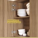 Ver mais imagens de Cozinha 2 Peças 3 Portas 4 Gavetas Armário Aéreo 100% MDF 120 cm Rainha Marrom/Nature/Verde