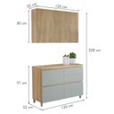 Ver imagem 3 de Cozinha 2 Peças 3 Portas 4 Gavetas Armário Aéreo  100% Mdf 120 Cm Rainha