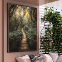 Ver imagem 5 de Quadro Paisagem Trilha de Madeira entre a Floresta - 123x83